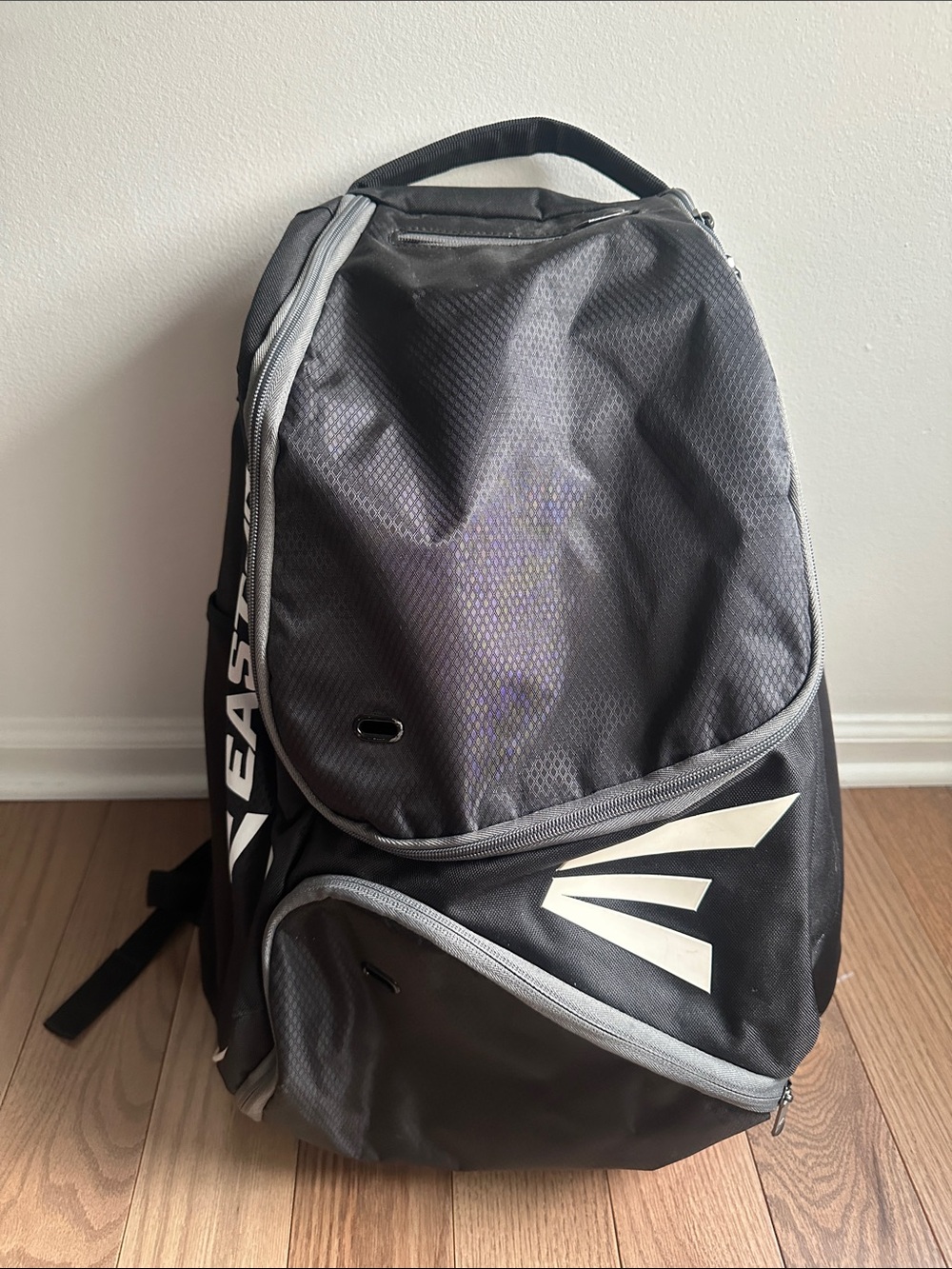 Easton Black and Gray Men's Backpack with White Logo